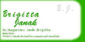 brigitta janak business card