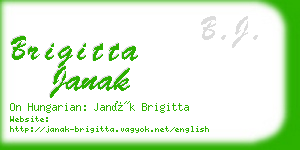 brigitta janak business card